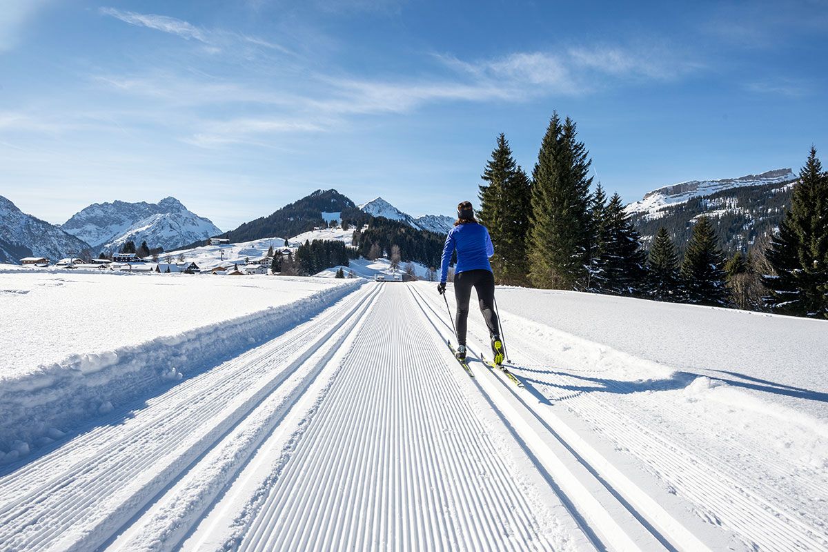 Langläufer auf der Wäldele-Egg Loipe