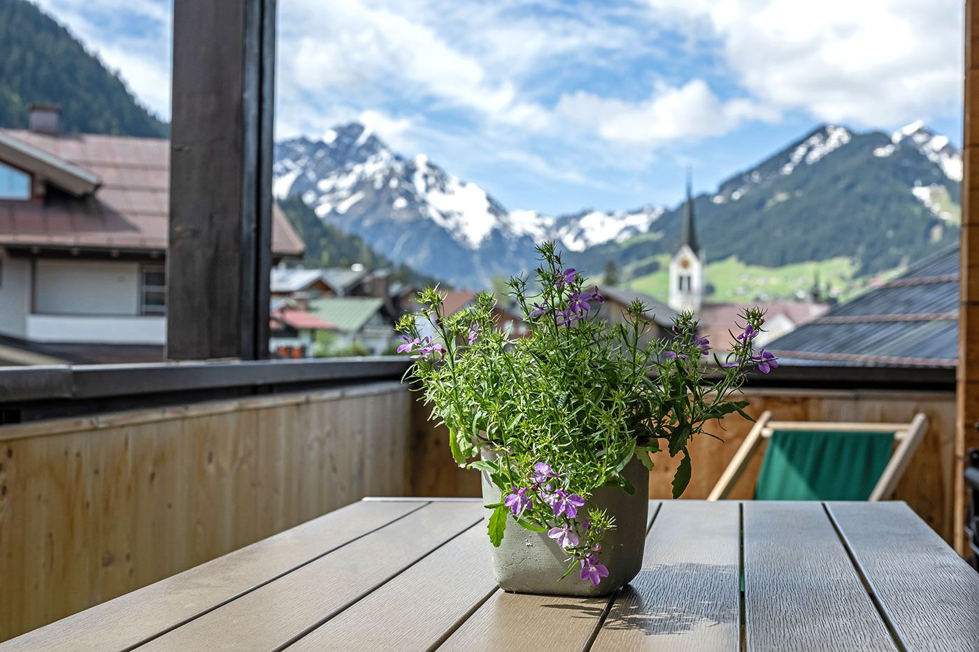 Aussicht vom Balkon auf die Berge - Apartment 1