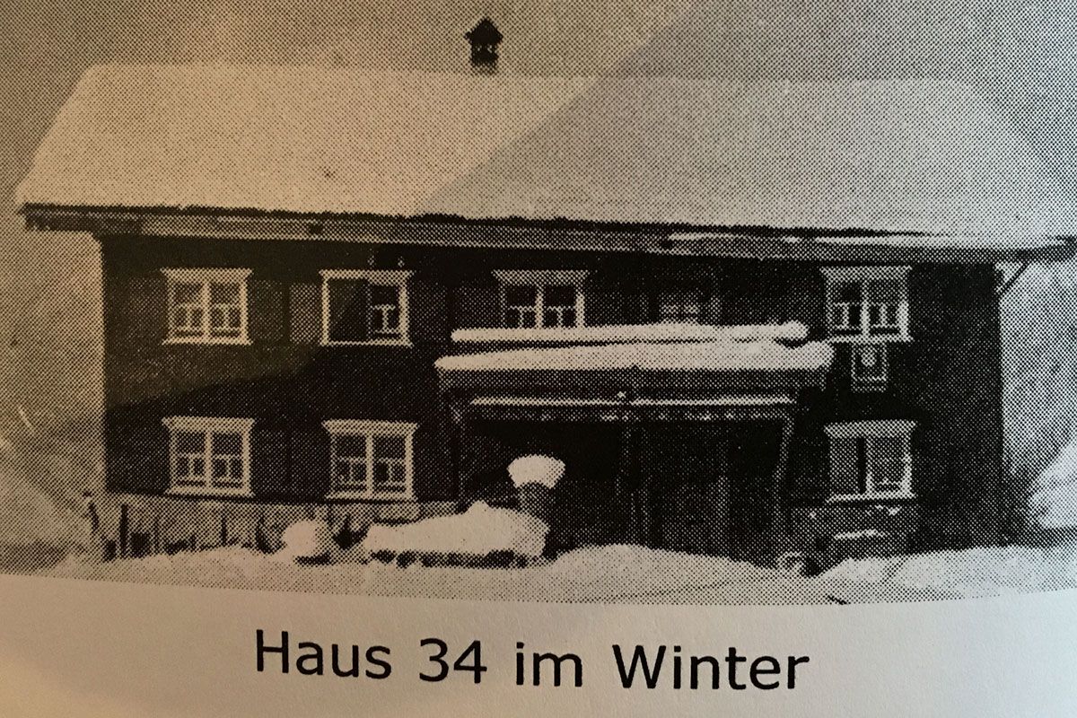 Foto vom ehemaligen Haus Tannberg "Haus 34" im Winter