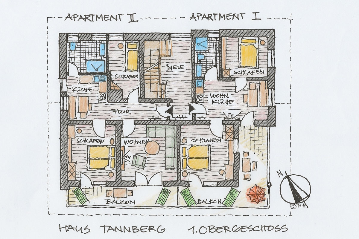 1. Obergeschoss | Apartement I und II